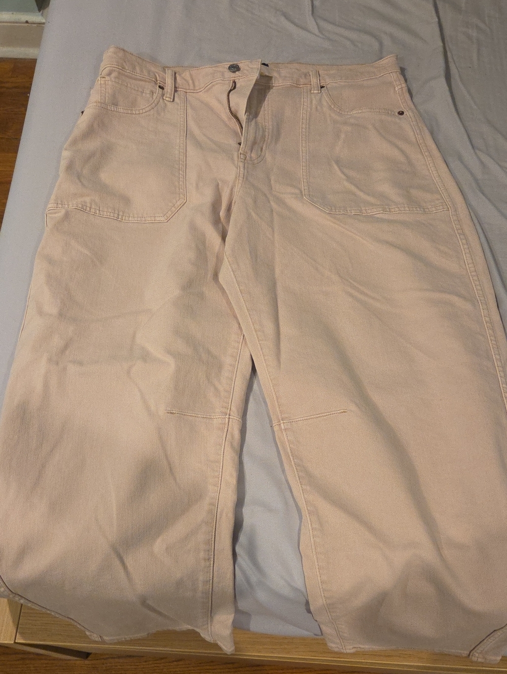 GAP Womens Barrel Relaxed Jeans - Pale Blush